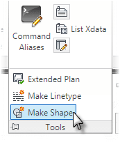 Make Shape tool on the Rib